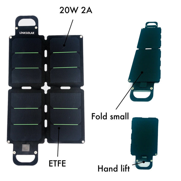 11W 20W 60W 5V Mobile Solar Charger for outdoor biking hiking - Ncharger,LINKSOLAR